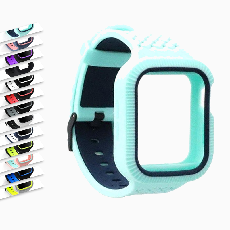 cover1.png Silicone Case+Strap For Series 6 5 4 Correa Pulseira Bracelet - Image 1